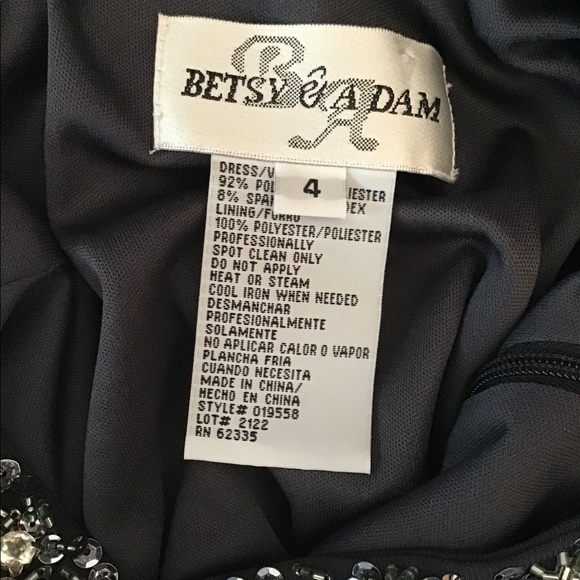 NWOT BETSY & ADAM EVENING GOWN EMBELLISHED SIZE 4 - Picture 9 of 12